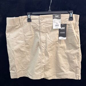 Lee Khaki Casual Skort Mid Rise Pioneer Beige